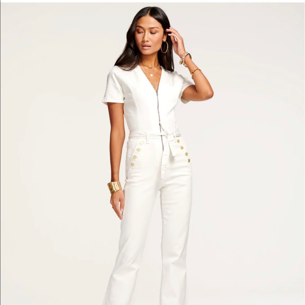 Ramy Brook White Flare Jumpsuit